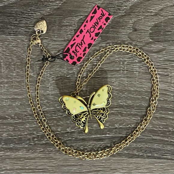Betsey Johnson Jewelry - Betsey Johnson Butterfly Pin/Pendant Charm Necklace